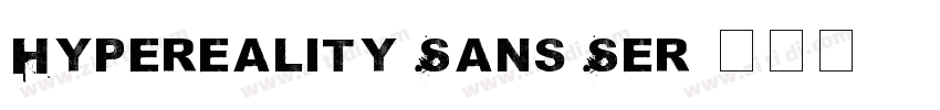 Hypereality Sans Ser字体转换